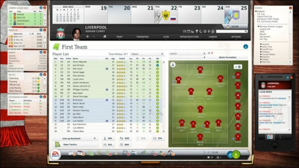 Fifa manager 14 imagen gestionando